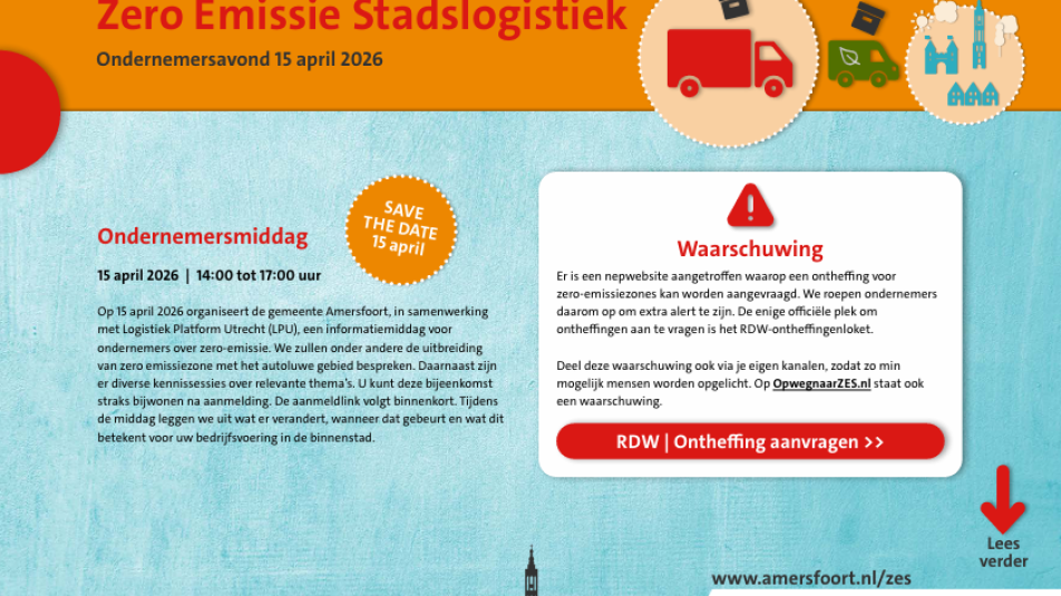 Save the date: Zero emissie stadslogistiek Amersfoort